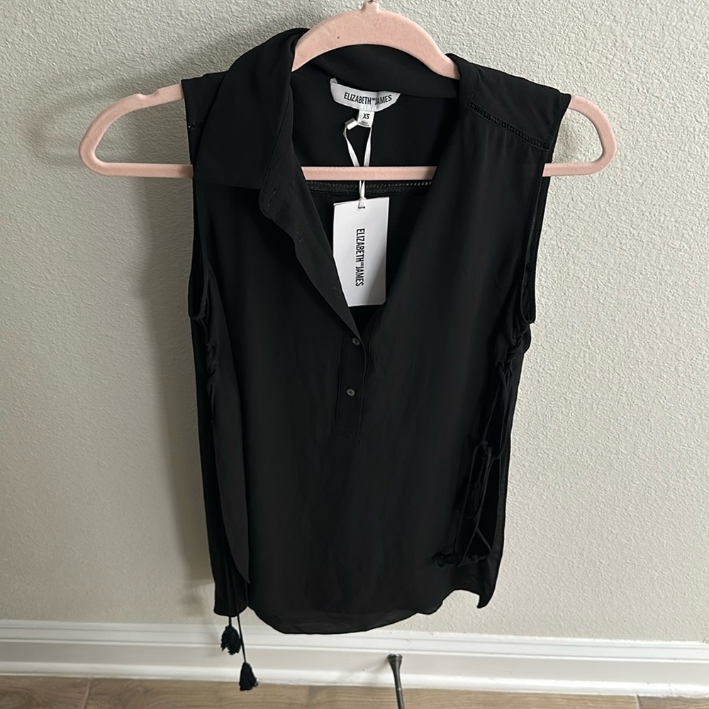 Black Elizabeth & James Silk Blouse